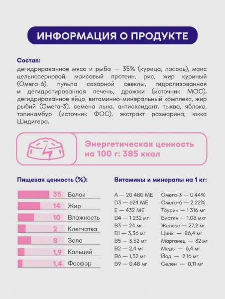 B&S PREMIUM HAIR&SKIN Сухой корм д/кошек(лосось)0,4кг,BS303